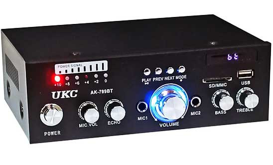 Підсилювач UKC SN-799BT — Bluetooth, USB, SD,FM, MP3! Караоке 2х канальний