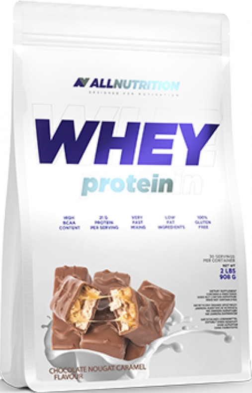 Протеїн для зростання м'язів All Nutrition Protein Isolate 908 г шоколадна нуха та карамель