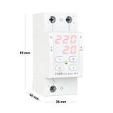 Реле напруги з контролем струму однофазне на 2 модулі ZUBR СV2-32 red, фото 3