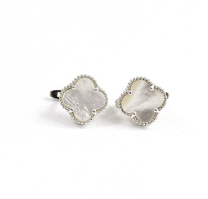 Сережки Клевер із перламутром