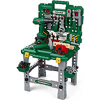 Дитячий іграшковий набір інструментів для хлопчиків 2в1 у валізі з шуроповертом та інструментами 98 деталей