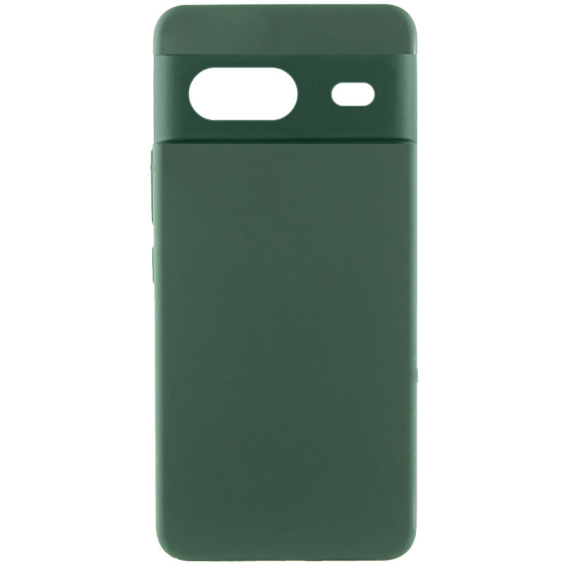Чохол Silicone Cover Lakshmi Full Camera (AAA) для Google Pixel 8a | Мікрофібра Зелений / Cyprus Green, фото 1