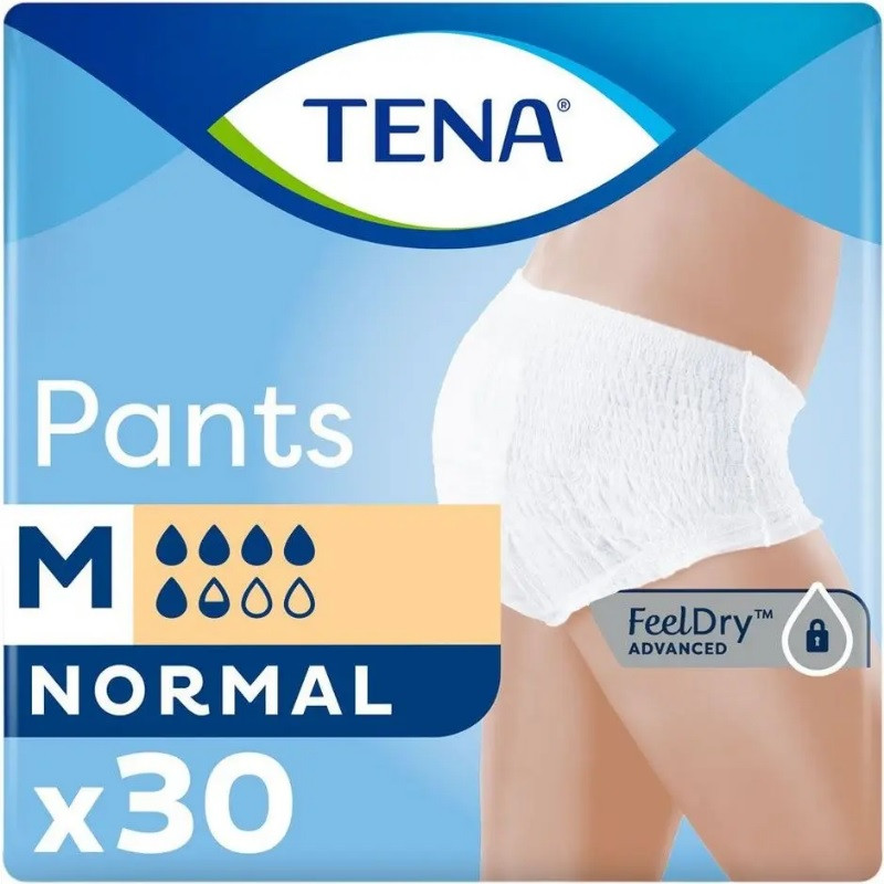 Підгузок-трусики для дорослих Tena Pants Normal Medium 5 крапель 80-110 см. (30 шт.)