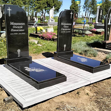 Подвійний пам'ятник для двох із габро "Вічний Дует" 1400*600