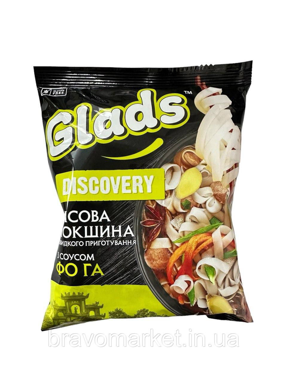 Локшина рисова швидкого приготування з соусом ФО ГА   65 г  ТМ Glads, фото 1