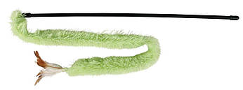 Іграшка для котів паличка з стрічкою та пір'ями 48 см Trixie (плюш)