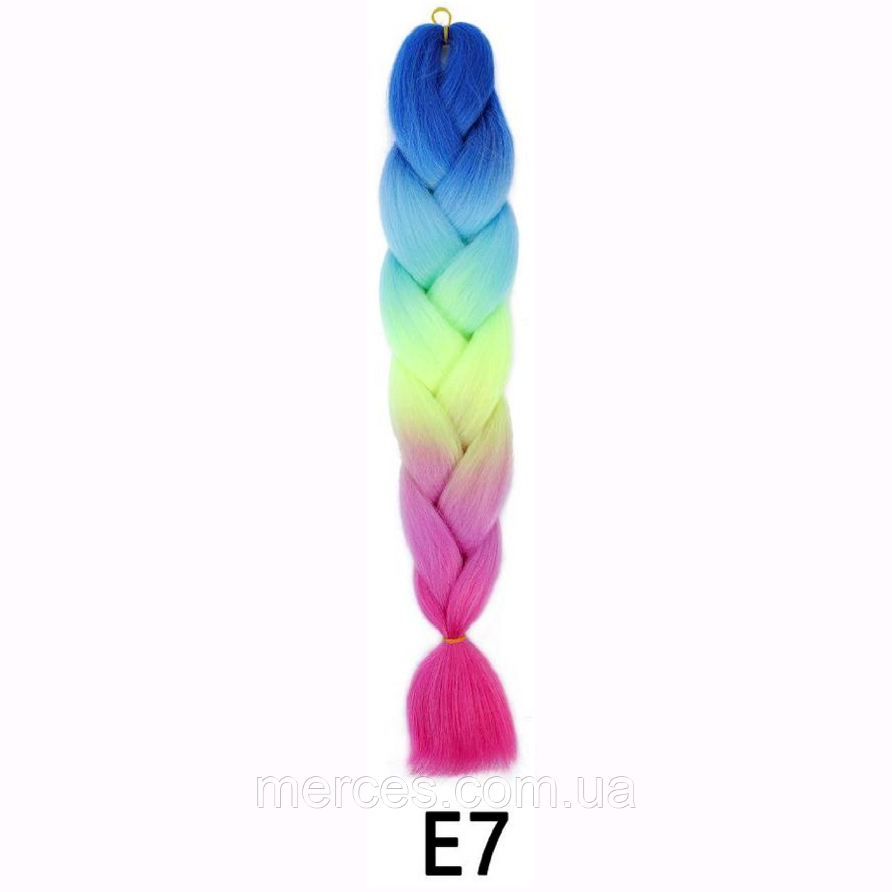 Канекалон Jumbo Braid омбре п'ять кольорів райдужна коса 60 см Вага 100 грам Термостійкий Е7, фото 1