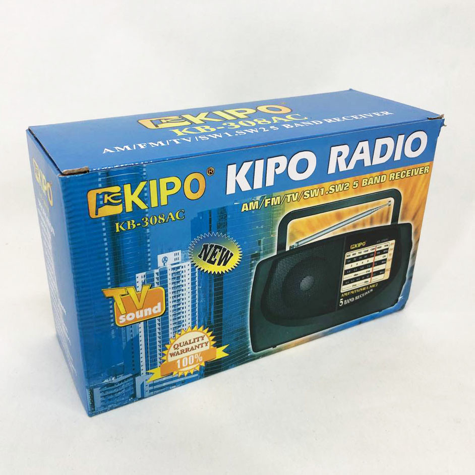 Ретро радіоприймач KIPO KB-308AC, Всехвильовий радіо приймач, Приймач fm радіо, AS-105 Приймач фм