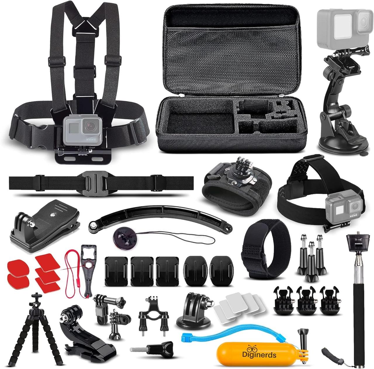 Набір аксесуарів Diginerds 50 in 1 Accessories Kit для екшн-камер Black