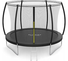 Батут Funfit 3421 252 см 8FT із сіткою і драбиною Чорний