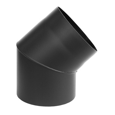 Коліно Darco 45° на димохід Ø 200 чорна сталь 2 мм