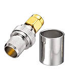 Високочастотний роз'єм RP-SMA male під обтиск на кабель RG8/RG213/SLL400, фото 3