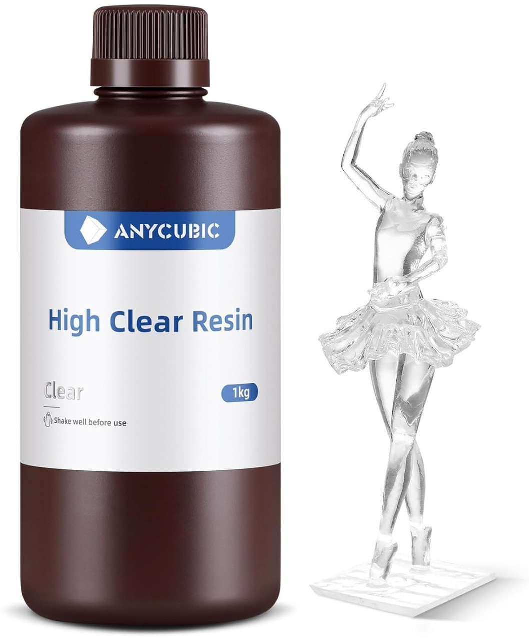 Фотополімерна високопрозора смола Anycubic High Clear Resin, 1kg, фото 1