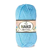 Nako BABY SUPER BEBE (Бейби cупер бебе) № 214 голубой ( Пряжа 100% акрил, нитки для вязания)
