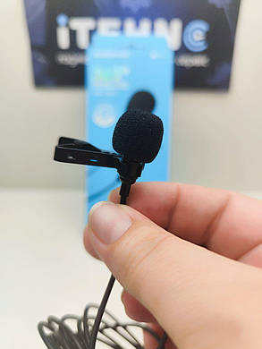 Мікрофон петличний Borofone BFK11 Elegant lavalier Type-C з затискачем (Чорний), фото 1
