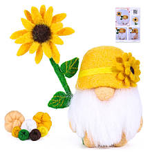 Набір для валяння іграшки "Гном із соняшником"