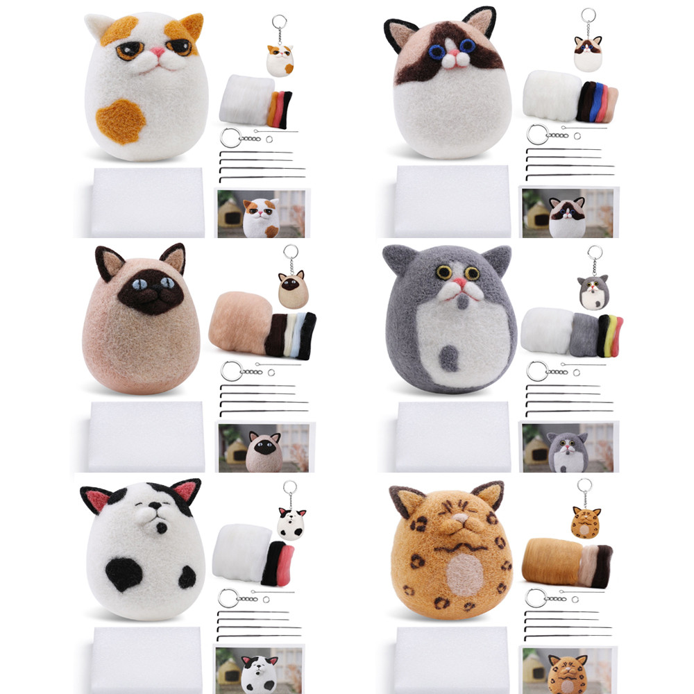 Набор для валяния игрушки "Котики", 6шт. - купить интернет-магазин ...