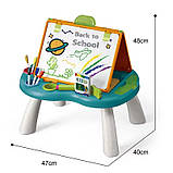 Дошка магнітна для малювання, двостороння, дитяча на ніжках CJ-2228206, фото 4