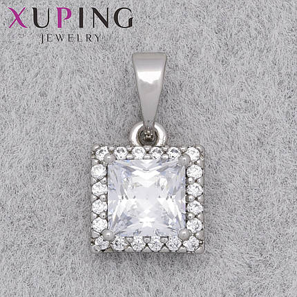 Кулон женский Xuping Jewelry медицинское золото с переливающимся хрустальным камнем размер изделия 10х8 мм, фото 1