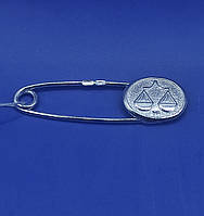 Срібна шпилька "Знак зодіаку Терези " 925 проби