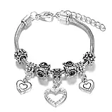 Браслет в стилі пандора Pandora Heart з серцем підвіскою серце, фото 2