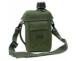 Фляга з чохлом Mil-Tec Patrol US 2 л Olive Drab (14514001)
