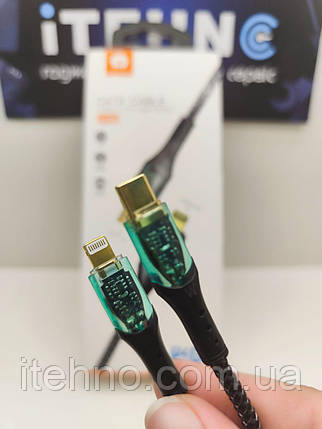 Кабель TYPE-C to Lightning WUW X186 PD 20W 1m Швидка зарядка (Чорний), фото 1