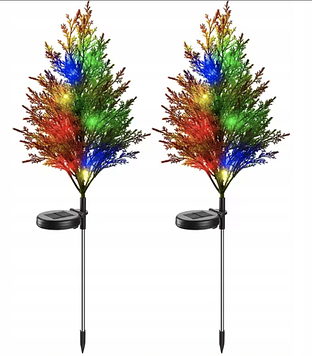 Сонячні декоративні кольорові світлодіодні садові світильники, ялинкова ілюмінація.
