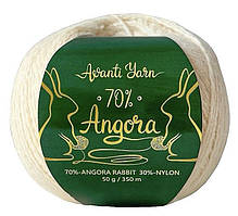 Avanti Yarn ANGORA 70 (Аванті Ярн Ангора 70) № 918 кремовий (Пряжа ангора, нитки для в'язання)