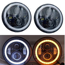 Оптика Фари Ваз 2106 60 ватів Універсальні світлодіодні фари Led 5.75 дюймів ДХО Ангельські очі фари
