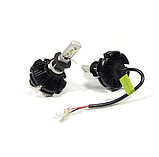 Автомобільні LED лампи H3 6500K 50W X3 ЛЕД автолампи з активним охолодженням і ip67, фото 3