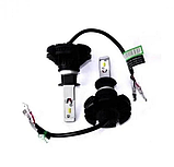 Автомобільні LED лампи H3 6500K 50W X3 ЛЕД автолампи з активним охолодженням і ip67, фото 4