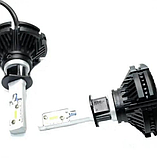 Автомобільні LED лампи H3 6500K 50W X3 ЛЕД автолампи з активним охолодженням і ip67, фото 8