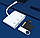 Перехідник Type-C на USB, SD/TF Card Reader, перехідник для флешки та карти пам'яті (білий), фото 2