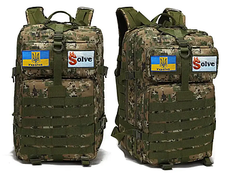 Тактичний похідний рюкзак Solve на 45 л KT7000707 Зелений піксель.PeremogaUA