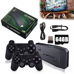 Ігрова приставка для телевізора HDMI з бездротовими джойстиками Game Stick Lite M8 64Gb 4K TV