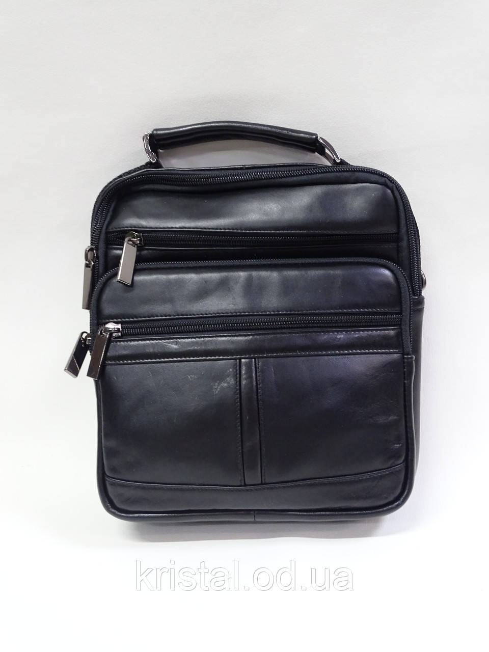 Чоловіча сумка з пресованої шкіри 20*23 см. серії "Goldbe" №13983, фото 1