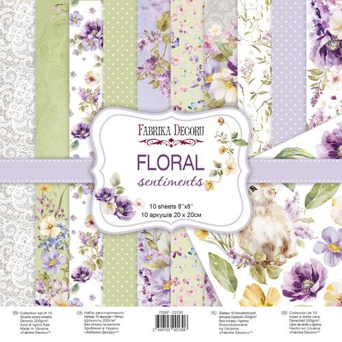 Набір двостороннього паперу 20х20см Fabrika Decoru "Spring inspiration" 11 листів FDSP-02130