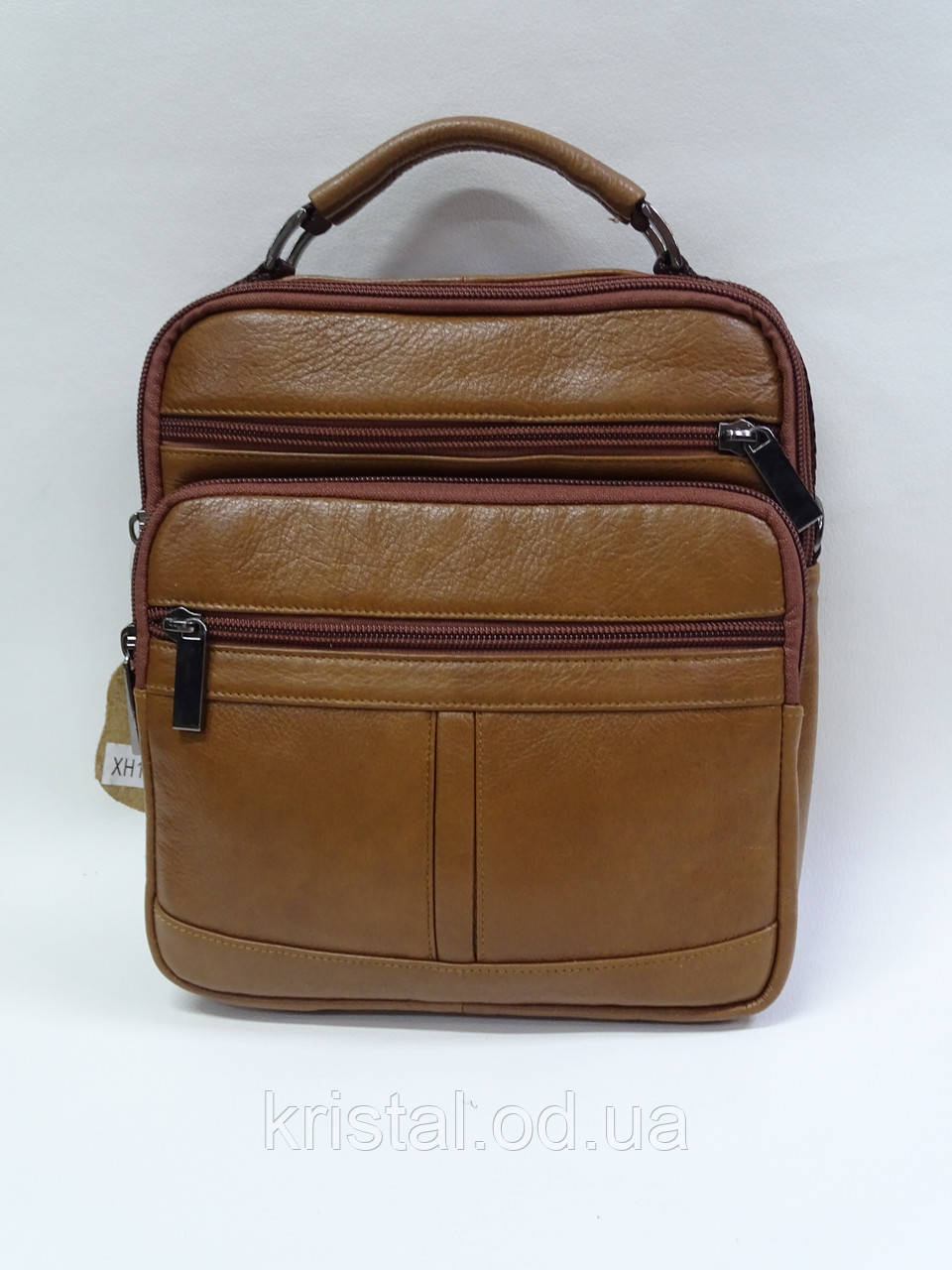 Чоловіча сумка з пресованої шкіри 20*23 см. серії "Goldbe" №13984, фото 1