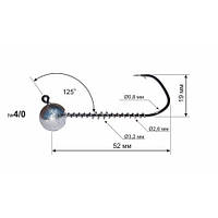 Джиг-головка 125° DS Barbarian #4/0 20g ZPGP4-20G-25