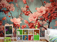 Самоклеюча плівка Oracal з малюнком "Ніжні квіти сакури", стильні фотошпалери для дому, фото 6