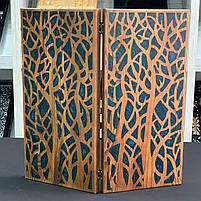 Нарди дерев'яні зі синьої епоксидної смоли 48×24 см подарункові, фото 2