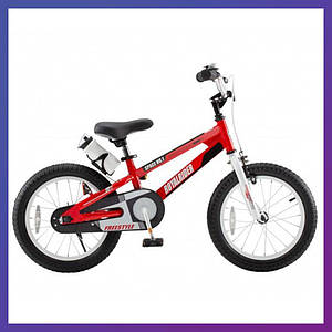 Дитячий двоколісний велосипед на алюмінієвій рамі Royal Baby Space 18 дюймів 5-9 років бічні колеса Червоний