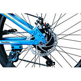 Велосипед гірський двоколісний однопідвісний алюмінієвий Royal Baby KING 21 24" Синій, фото 10