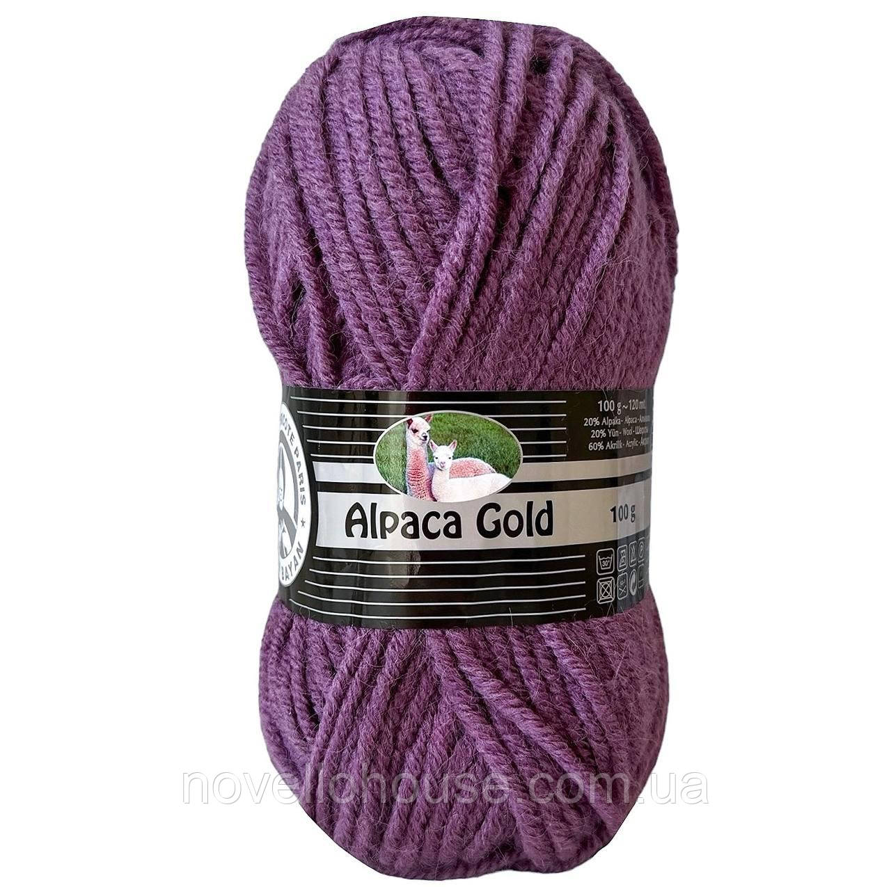 Madame Tricote Paris ALPACA GOLD (Альпака Голд) № 104 баклажан (Вовняна пряжа, нитки для в'язання)