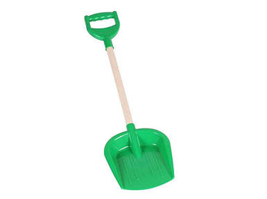 Лопатка дитяча пластикова мала з деревяною ручкою 65см зелена арт.2896 ТМ ТЕХНОК BP