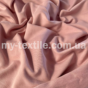 Двонитка тканина трикотажна хб Туреччина 240 grm 180 см Пудровий