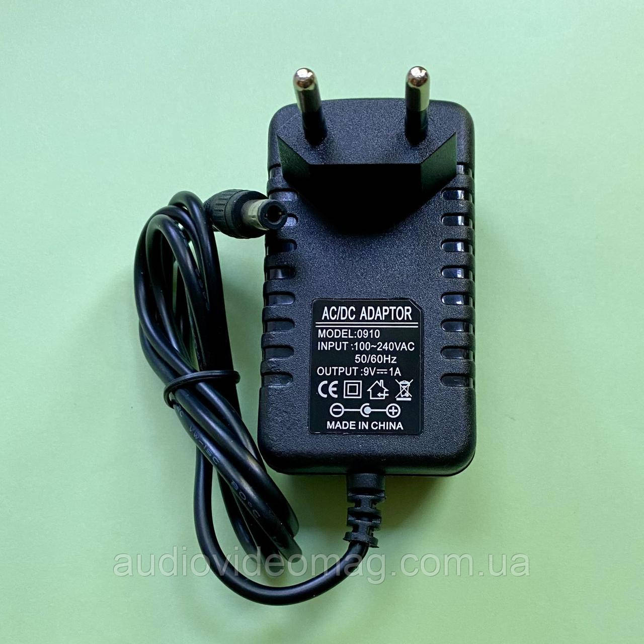 Блок живлення 9V 1А, штекер 5.5-2.5, фото 1