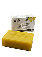 Мило Цитрусове 130 гр, Мило для гладкої та еластичної шкіри, Мило без сульфатів та парабенів ТМ Cocos