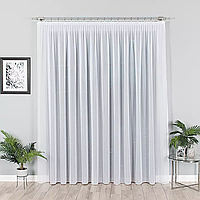 Тюль однотонний на основі креп-шифону. Колір: білий